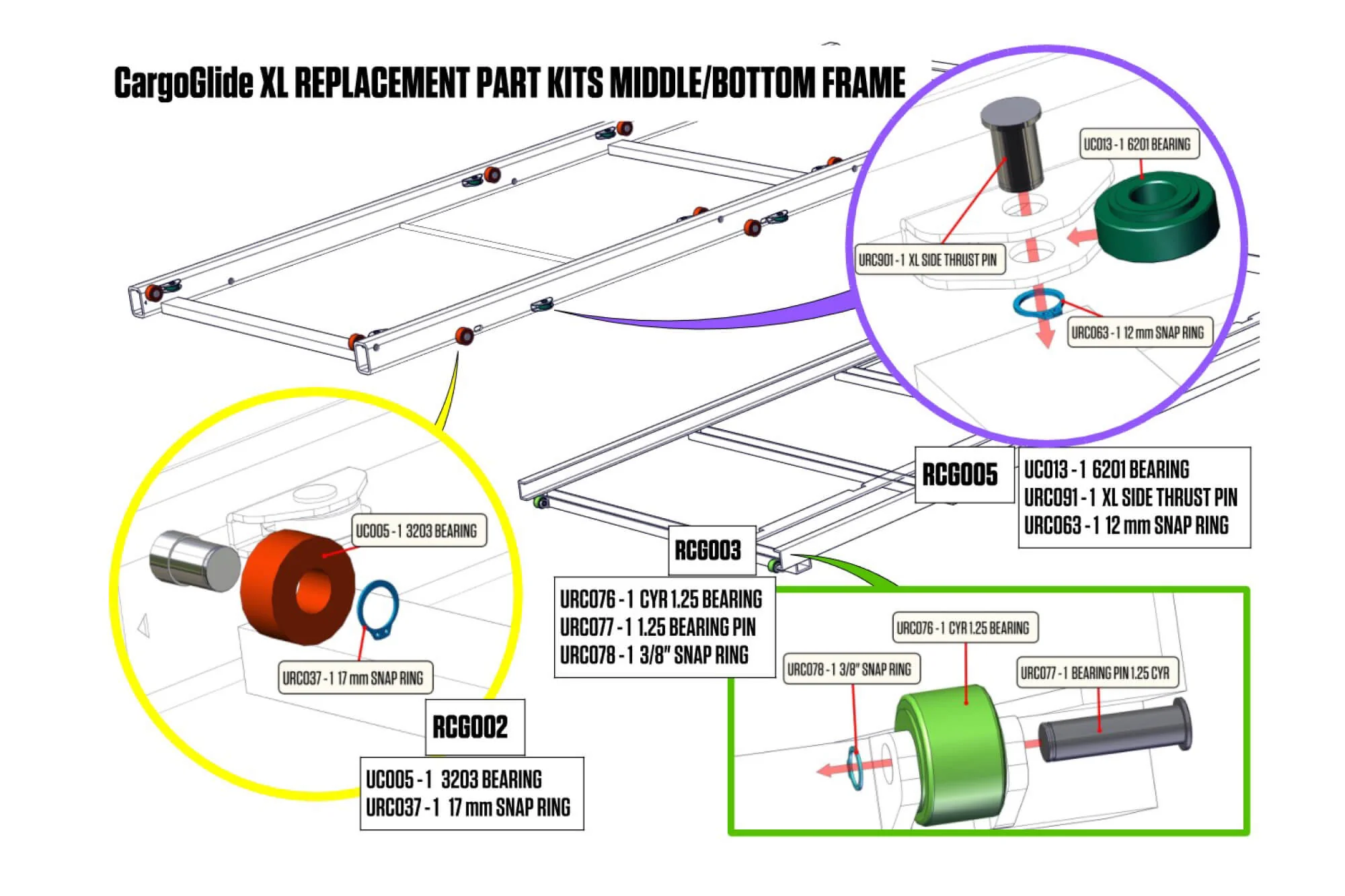 CargoGlide Full Extension Replacement Parts - Image 4